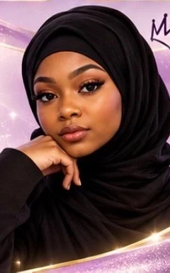 Portrait of Talaa, founder of THEE SM + PR CO., wearing a black hijab